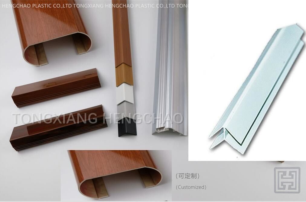 External Corner Smooth Rigid Plastic Extrusion Shapes Laminated Weather Resistant